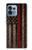 S3804 Graphique de drapeau de ligne rouge en métal de pompier Etui Coque Housse pour Motorola Edge+ (2023), X40, X40 Pro, Edge 40 Pro