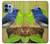 S3839 Oiseau bleu du bonheur Oiseau bleu Etui Coque Housse pour Motorola Edge+ (2023), X40, X40 Pro, Edge 40 Pro