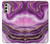 S3896 Stries d'or en marbre violet Etui Coque Housse pour Motorola Moto G Stylus 4G (2022)