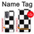 S2492 Noir et blanc Damier Etui Coque Housse pour Motorola Edge (2022)