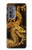 S2804 Dragon d'or imprimé chinois Etui Coque Housse pour Motorola Edge (2022)