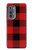 S2931 Rouge Buffle motif de vérification Etui Coque Housse pour Motorola Edge (2022)