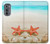 S3212 Coquilles de mer Étoile de mer Plage Etui Coque Housse pour Motorola Edge (2022)