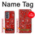 S3354 Rouge classique Bandana Etui Coque Housse pour Motorola Edge (2022)