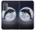 S3510 Dauphin Lune Nuit Etui Coque Housse pour Motorola Edge (2022)