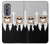 S3557 Ours en Costume Noir Etui Coque Housse pour Motorola Edge (2022)