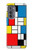S3814 Composition de dessin au trait Piet Mondrian Etui Coque Housse pour Motorola Edge (2022)