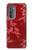 S3817 Motif de fleurs de cerisier floral rouge Etui Coque Housse pour Motorola Edge (2022)