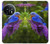 S1565 Oiseau bleu de bonheur Bleu Oiseau Etui Coque Housse pour OnePlus 11