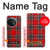 S2374 Motif Tartan Rouge Etui Coque Housse pour OnePlus 11