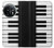 S3078 Noir et blanc Clavier de piano Etui Coque Housse pour OnePlus 11