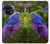 S1565 Oiseau bleu de bonheur Bleu Oiseau Etui Coque Housse pour OnePlus 11R