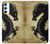 S1482 Peinture Noir dragon Etui Coque Housse pour Samsung Galaxy A34 5G