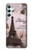 S2211 Carte postale de Paris Tour Eiffel Etui Coque Housse pour Samsung Galaxy A34 5G
