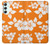 S2245 Hawai Hibiscus Motif orange Etui Coque Housse pour Samsung Galaxy A34 5G