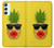 S2443 Baiser drôle d'ananas Lunettes de soleil Etui Coque Housse pour Samsung Galaxy A34 5G