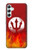 S2803 Feu Rouge Diable Lance Symbole Etui Coque Housse pour Samsung Galaxy A34 5G