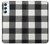 S2842 Noir et blanc Buffle motif de vérification Etui Coque Housse pour Samsung Galaxy A34 5G