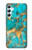 S2906 Aqua Turquoise Pierre Etui Coque Housse pour Samsung Galaxy A34 5G