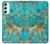 S2906 Aqua Turquoise Pierre Etui Coque Housse pour Samsung Galaxy A34 5G