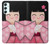 S3042 Japon fille Hina Sakura Kimono Poupée Etui Coque Housse pour Samsung Galaxy A34 5G