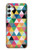 S3049 Triangles Couleurs vibrantes Etui Coque Housse pour Samsung Galaxy A34 5G