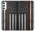 S3472 sapeur pompier Rouge mince ligne Drapeau Etui Coque Housse pour Samsung Galaxy A34 5G