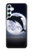 S3510 Dauphin Lune Nuit Etui Coque Housse pour Samsung Galaxy A34 5G
