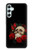 S3753 Roses de crâne gothique sombre Etui Coque Housse pour Samsung Galaxy A34 5G