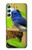 S3839 Oiseau bleu du bonheur Oiseau bleu Etui Coque Housse pour Samsung Galaxy A34 5G