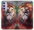 S0691 Peinture Leo Etui Coque Housse pour Samsung Galaxy A54 5G