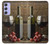S1316 Raisins Bouteille et un verre de vin rouge Etui Coque Housse pour Samsung Galaxy A54 5G