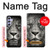 S1352 Lion Visage Etui Coque Housse pour Samsung Galaxy A54 5G
