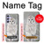 S1566 Milou Blanc Chouette Chouette Etui Coque Housse pour Samsung Galaxy A54 5G