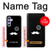 S1946 Sir Mustache Minimalisme Etui Coque Housse pour Samsung Galaxy A54 5G