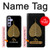 S2331 Feuille d'or bouddhiste Symbole de l'OM Etui Coque Housse pour Samsung Galaxy A54 5G