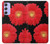 S2478 fleur rouge Daisy Etui Coque Housse pour Samsung Galaxy A54 5G
