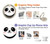 S2662 Panda mignon Dessin animé Etui Coque Housse pour Samsung Galaxy A54 5G