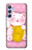 S3025 Rose Maneki Neko chat chanceux Etui Coque Housse pour Samsung Galaxy A54 5G