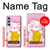 S3025 Rose Maneki Neko chat chanceux Etui Coque Housse pour Samsung Galaxy A54 5G