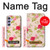 S3037 Jolie Flora Rose Cottage Etui Coque Housse pour Samsung Galaxy A54 5G