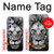 S3372 Lion Visage Etui Coque Housse pour Samsung Galaxy A54 5G