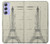 S3474 Dessin Architectural Eiffel Etui Coque Housse pour Samsung Galaxy A54 5G