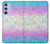 S3747 Polygone de drapeau trans Etui Coque Housse pour Samsung Galaxy A54 5G