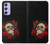 S3753 Roses de crâne gothique sombre Etui Coque Housse pour Samsung Galaxy A54 5G
