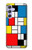S3814 Composition de dessin au trait Piet Mondrian Etui Coque Housse pour Samsung Galaxy A54 5G