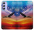 S3841 Pygargue à tête blanche volant dans un ciel coloré Etui Coque Housse pour Samsung Galaxy A54 5G