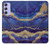 S3906 Marbre violet bleu marine Etui Coque Housse pour Samsung Galaxy A54 5G