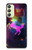 S2486 Arc en ciel espace de nébuleuse Licorne Etui Coque Housse pour Samsung Galaxy A24 4G