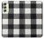 S2842 Noir et blanc Buffle motif de vérification Etui Coque Housse pour Samsung Galaxy A24 4G
